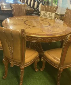 Bộ bàn 8 ghế ăn cổ điển GVBA075