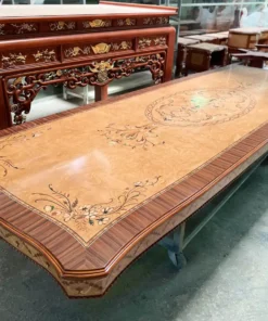 Bàn ăn cổ điển cẩn veneer GVBA042