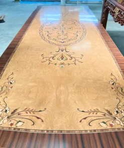 Bàn ăn cổ điển cẩn veneer GVBA042