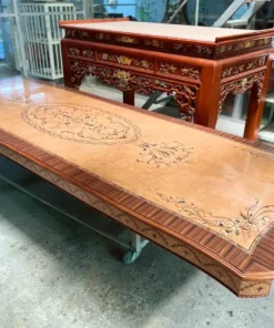 Bàn ăn cổ điển cẩn veneer GVBA042