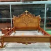 Giường ngủ cổ điển dát vàng cẩn veneer GVGN054
