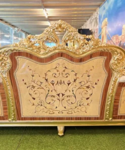 Sofa cổ điển hoàng gia Versailles dát vàng bọc nệm GVSF025