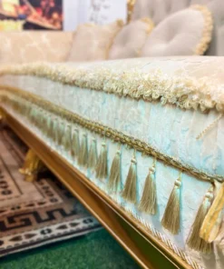 Sofa cổ điển hoàng gia Versailles dát vàng bọc nệm GVSF025