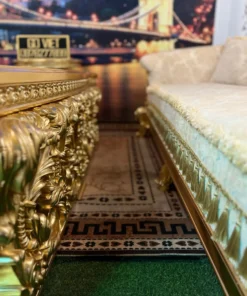 Sofa cổ điển hoàng gia Versailles dát vàng bọc nệm GVSF025