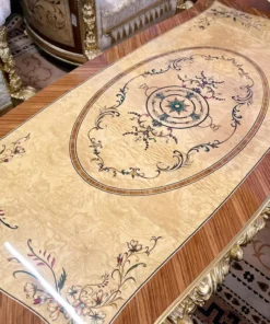 Sofa cổ điển hoàng gia Versailles dát vàng bọc nệm GVSF025
