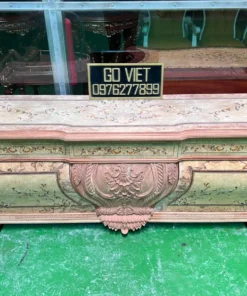Tủ ti vi cổ điển cẩn veneer GVTTV0112