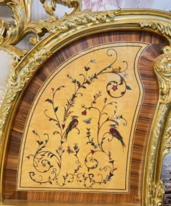Giường ngủ cổ điển Versailles dát vàng GVGN024