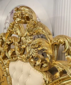 Giường ngủ cổ điển Versailles dát vàng GVGN024