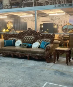 Sofa tân cổ điển hoàng gia bọc nệm GVSF038