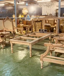 Sofa tân cổ điển dát vàng bọc nệm GVSF034